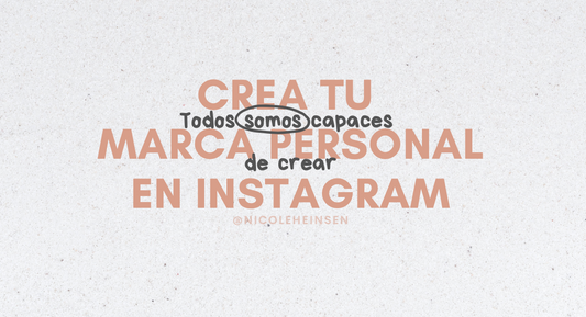 "Crea tu marca personal en Instagram"